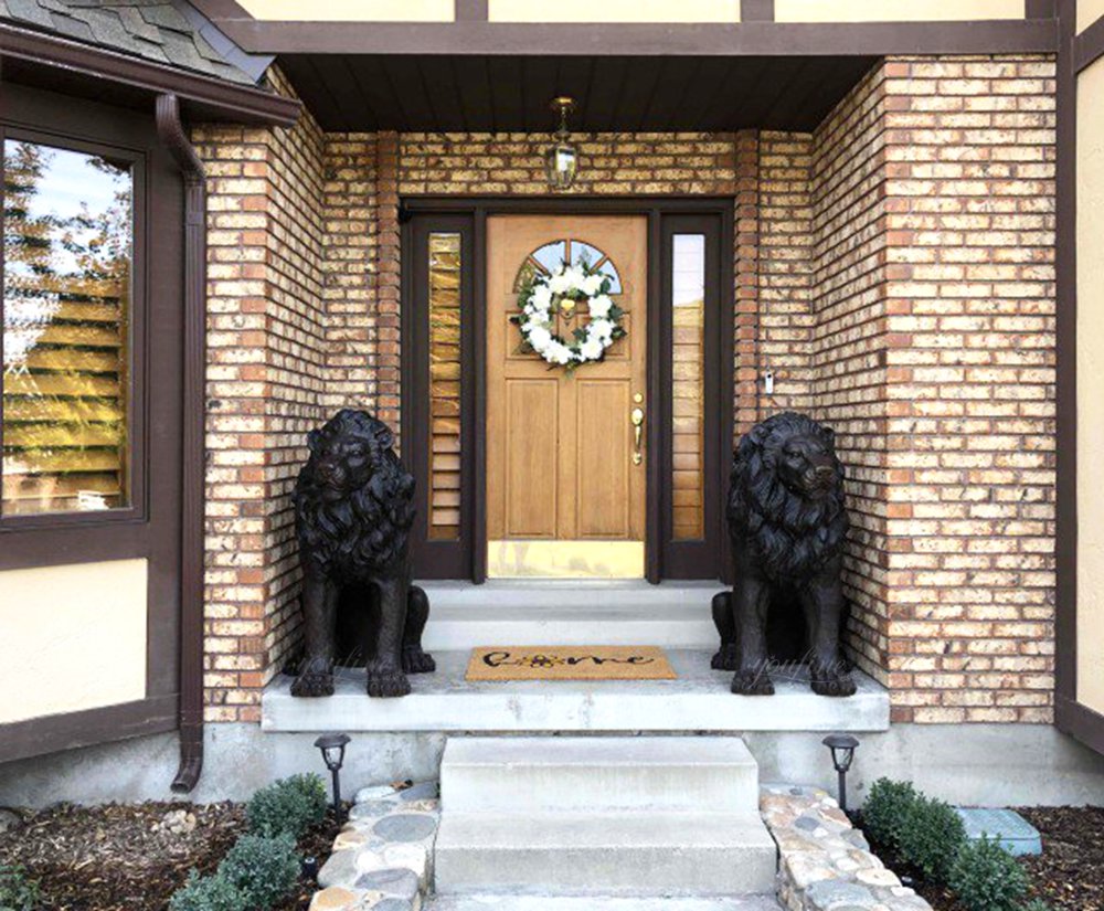 A 41-inch-tall statue placed at a client's doorstep