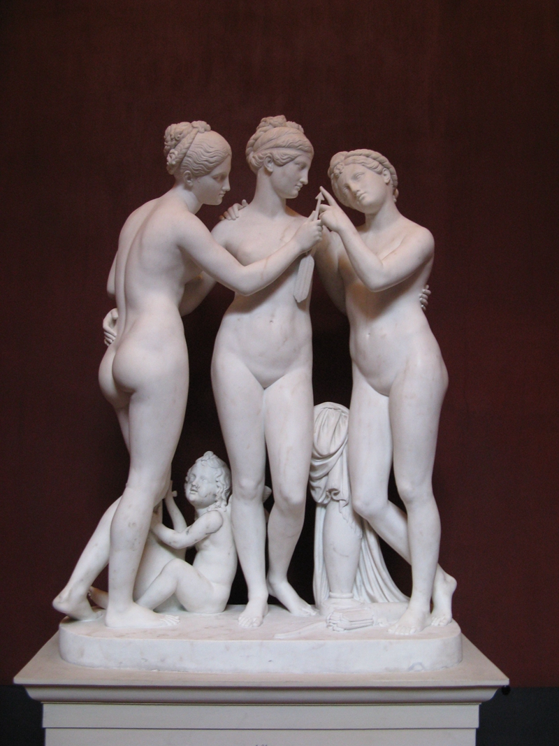 Bertel Thorvaldsen-The three Graces and Cupid-Thorvaldsen Museum