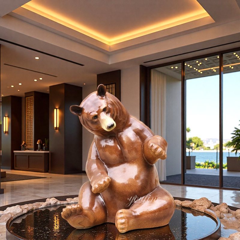 Childlike Joy Abstract Bear Sculpture at the Hotel
