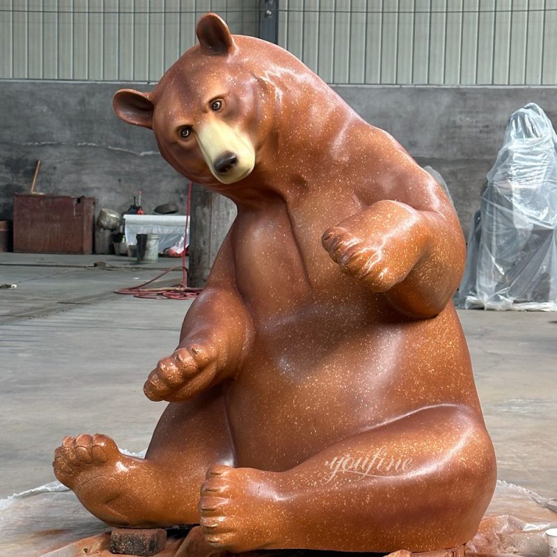 Childlike Joy Bronze Abstract Bear in factory