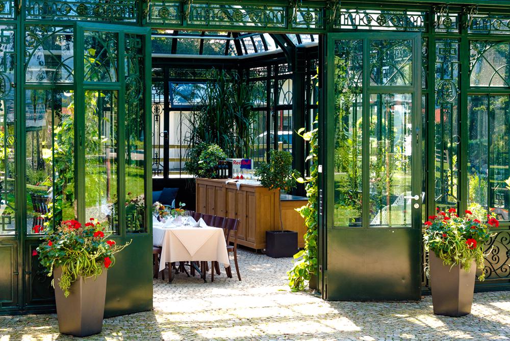 green Custom Castle Orangerie Conservatory detail