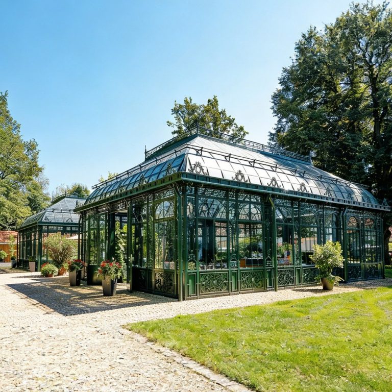 Custom Castle Park Glashaus Glass Conservatory for Sale IOK-315