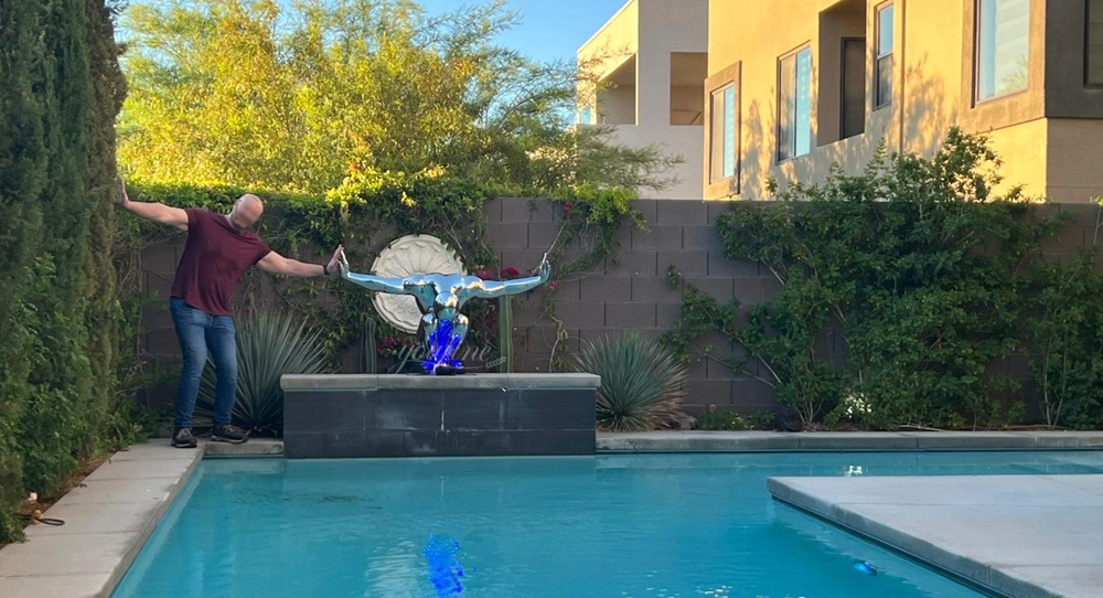 Feedback from a U.S. Client on the Stainless Steel Diver Sculpture