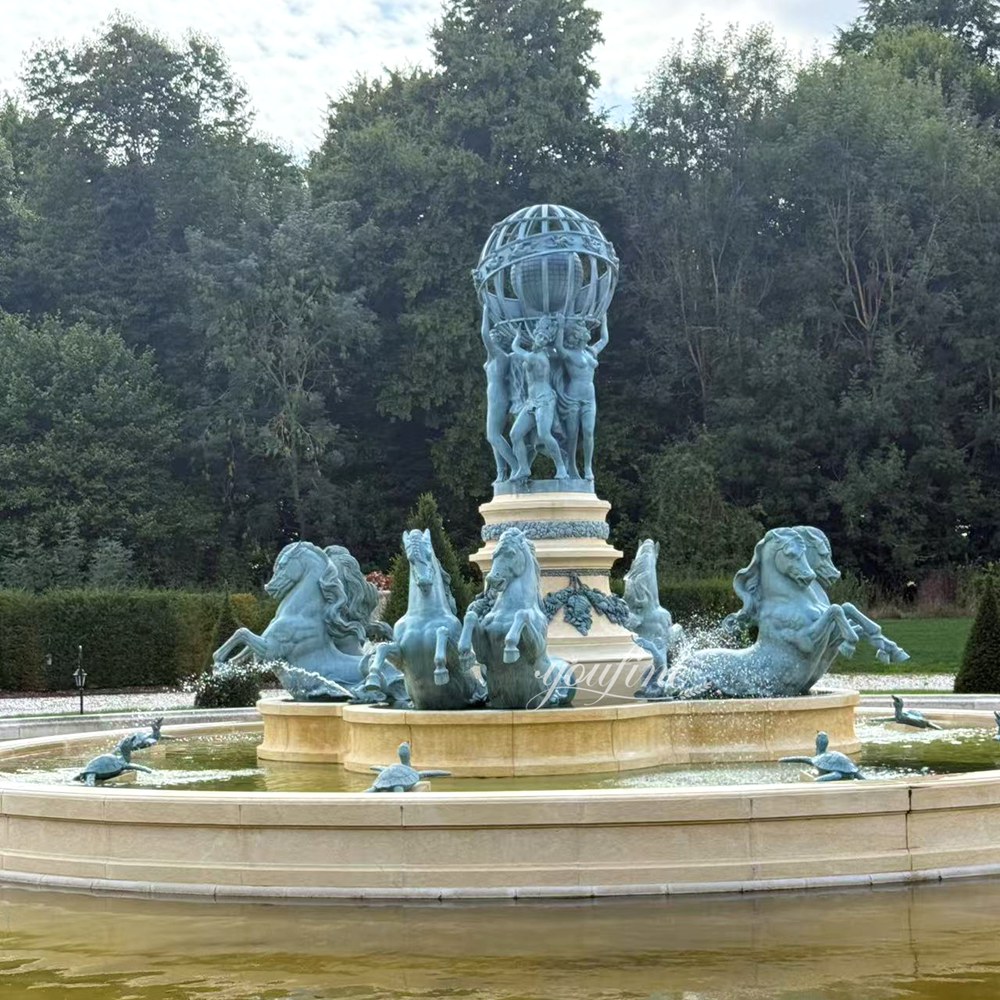 French castle Fountain of the Four Parts of the World Replica
