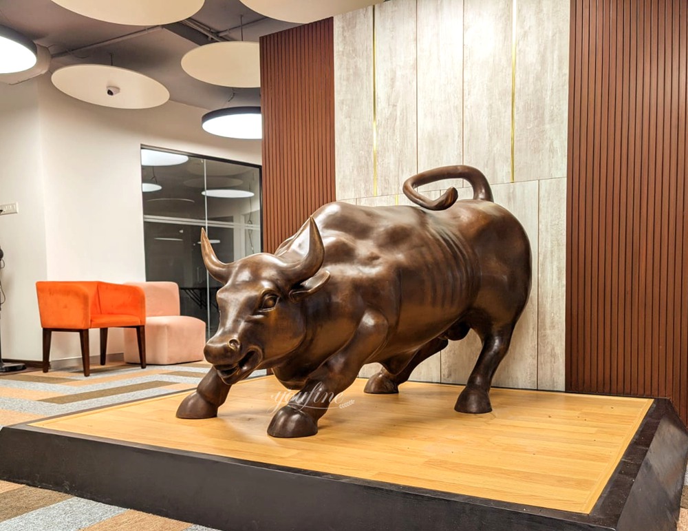 High-quality bronze sculpture of the Wall Street Bull