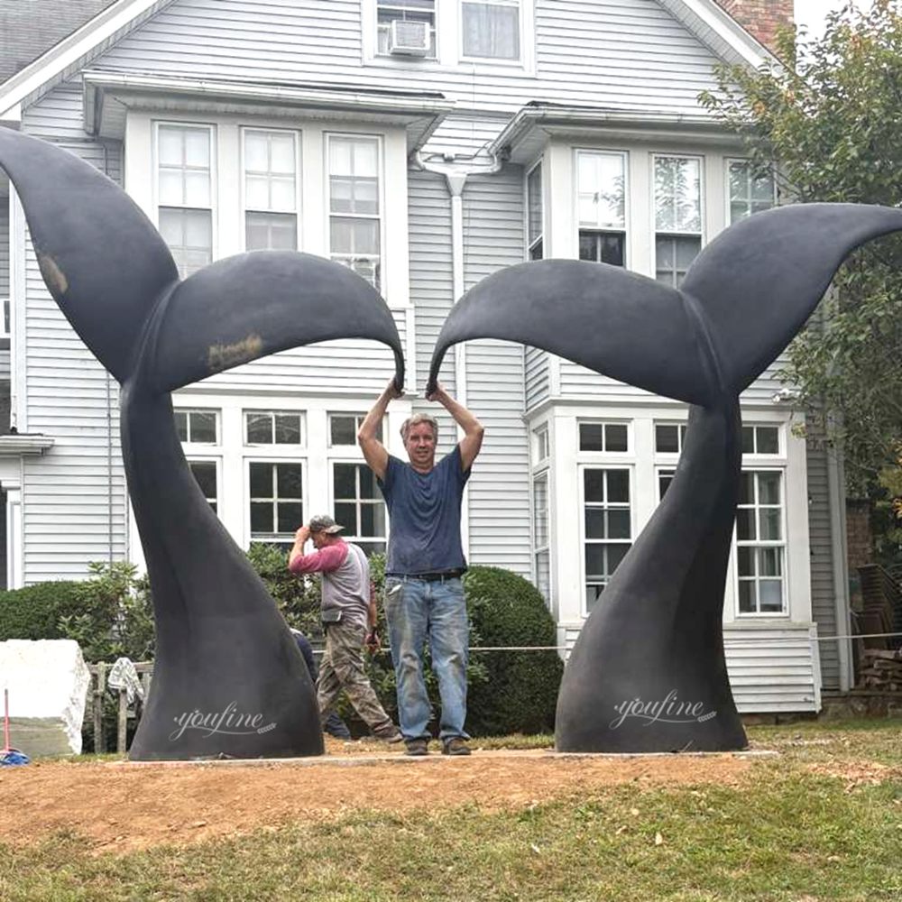 high quality Large Bronze Whale Tail Sculpture