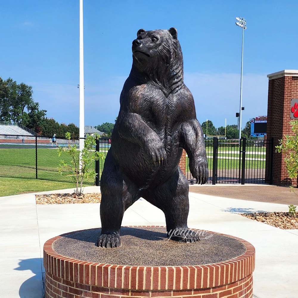 High Quality Large Standing Bear Sculpture at a School