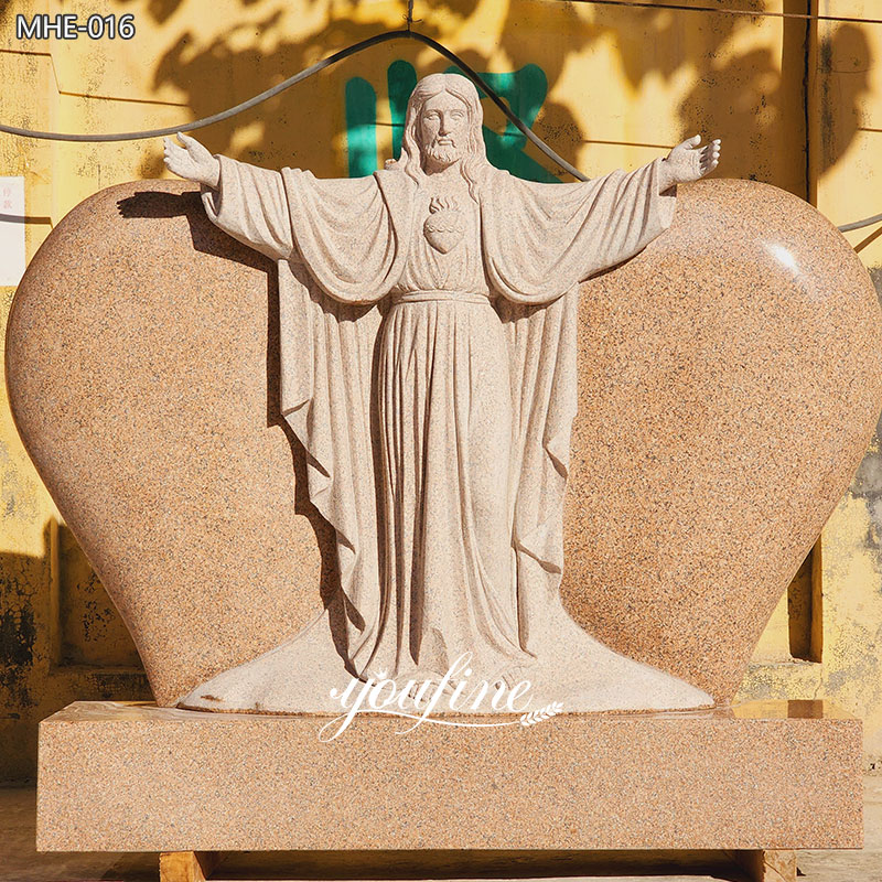 Jesus Statue Memorial headstone