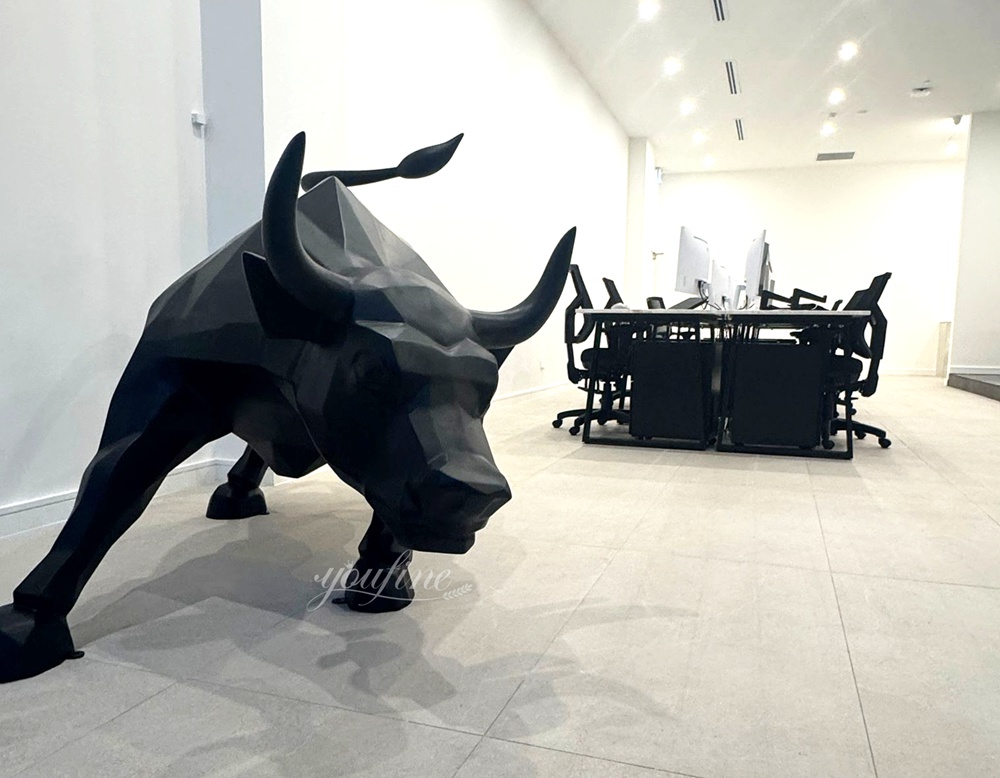 Resin sculpture of the Wall Street Bull