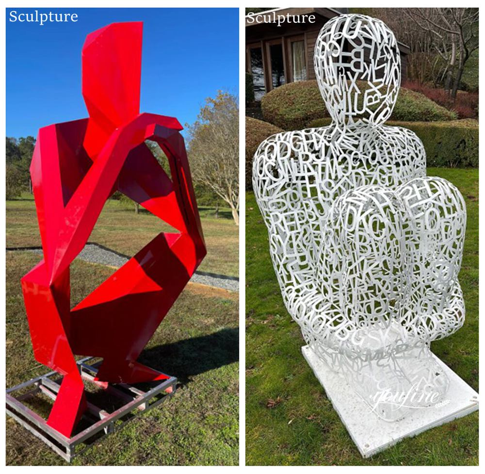 high quality Stainless Steel Abstract figure Sculptures