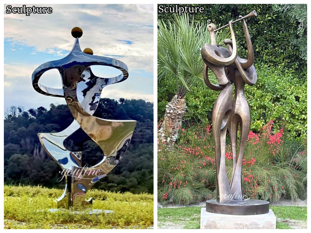 high quality Stainless Steel Abstract figure and Bronze Abstract Sculptures