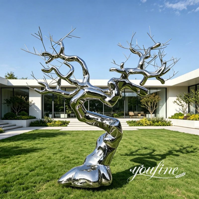 Stainless Steel Tree Sculpture Project for a Private Garden in the USA ...