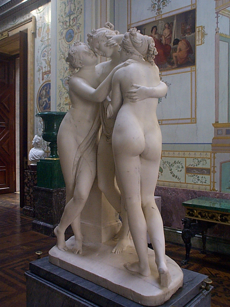 The Three Graces, alternate view, in the Hermitage Museum, Saint Petersburg, Russia