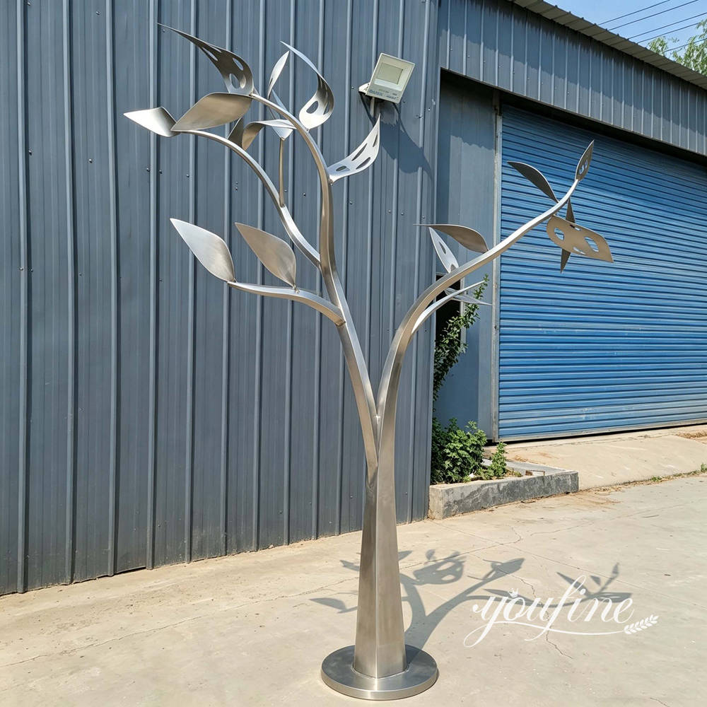 abstract tree sculpture factory finish