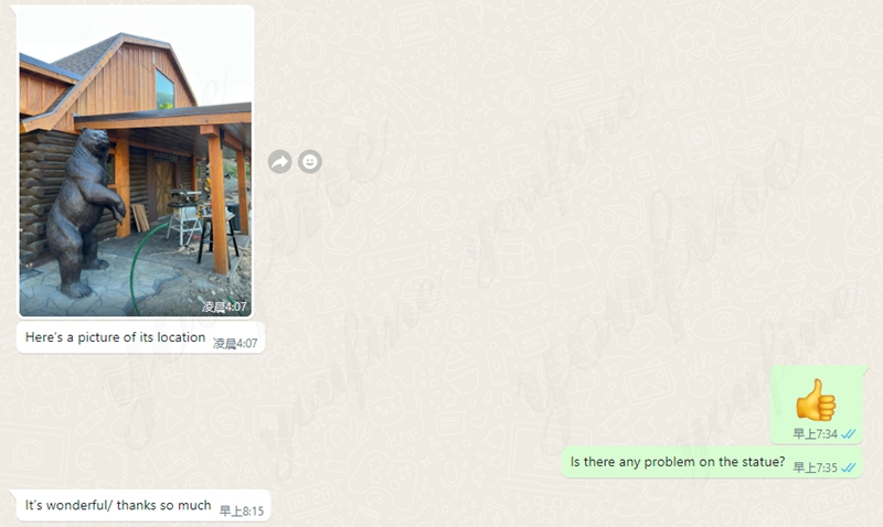good Feedback from standing Bear Customers