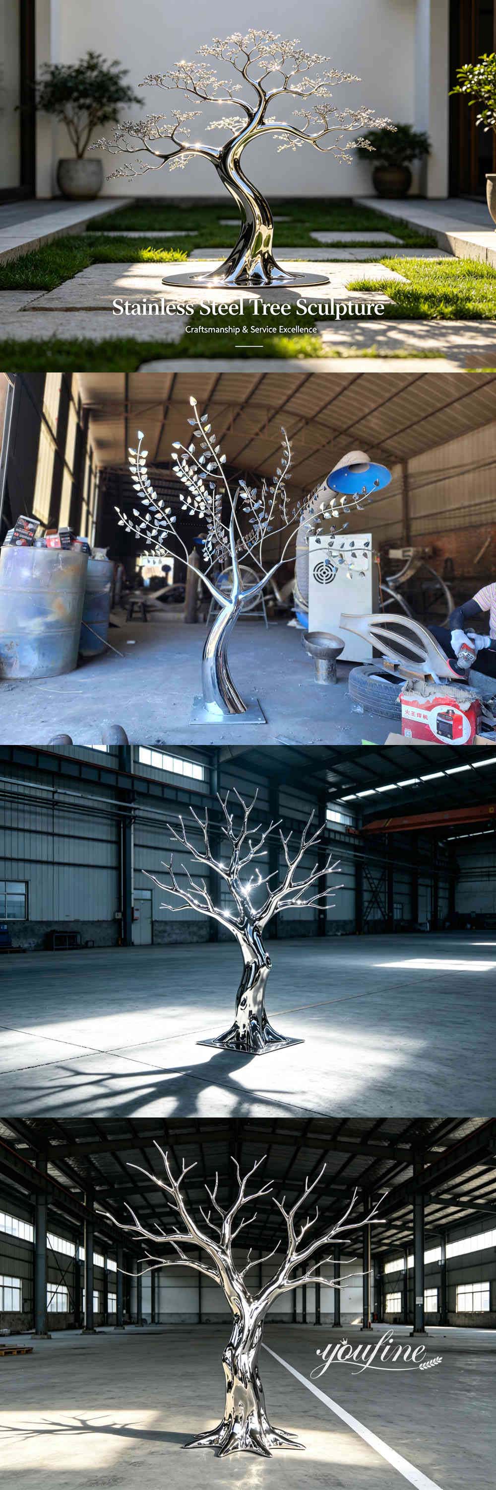 more stainless steel tree sculpture projects