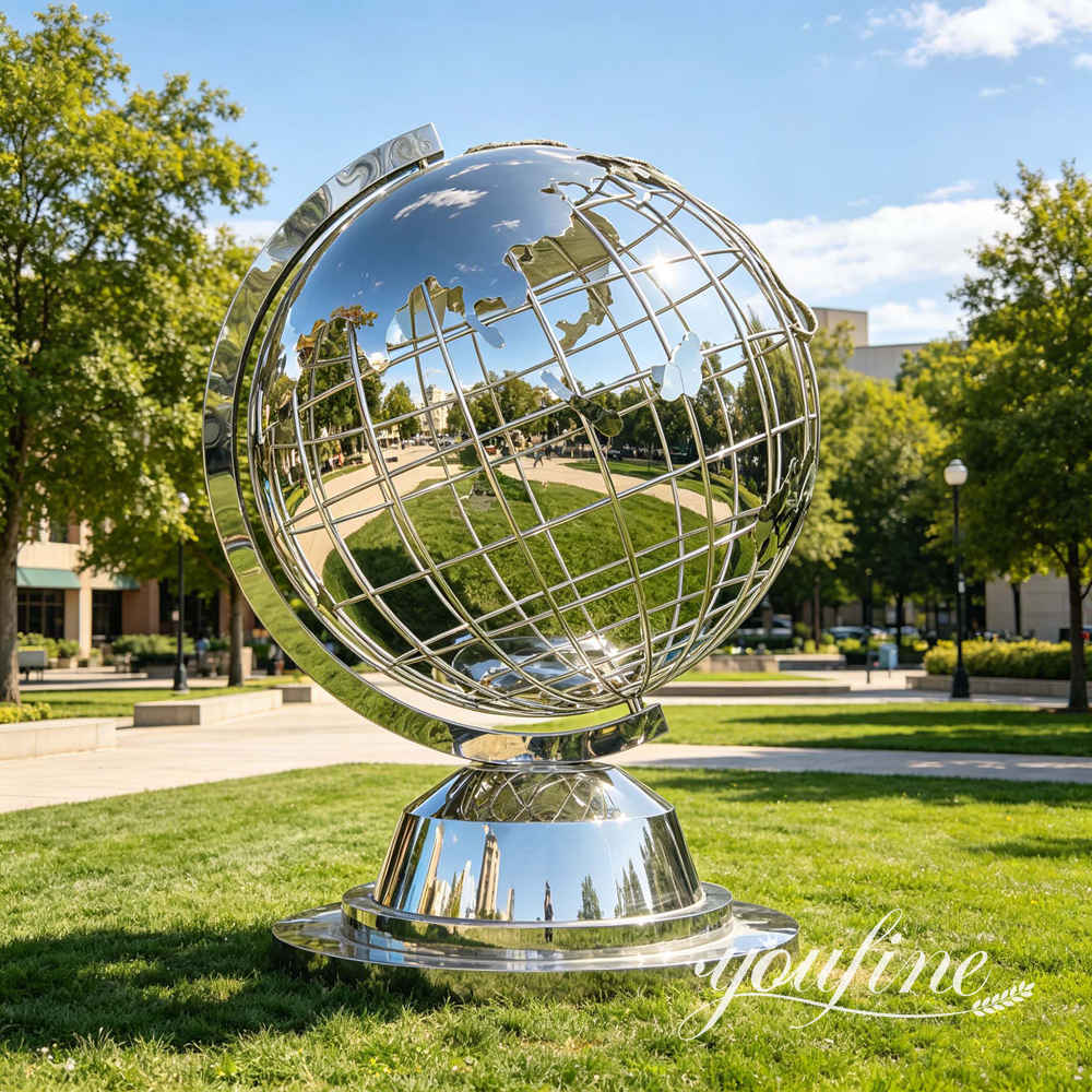 stainless steel freestanding sculpture
