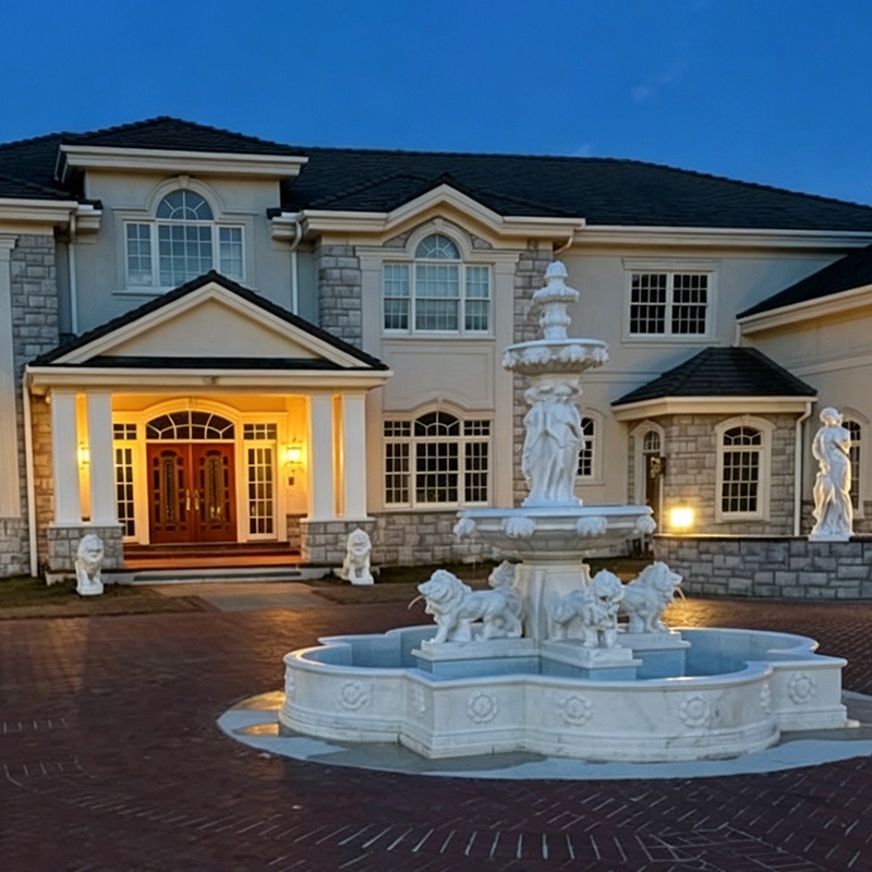 Luxury Marble Courtyard for a Private US Villa Luxury Marble Courtyard for a Private US Villa