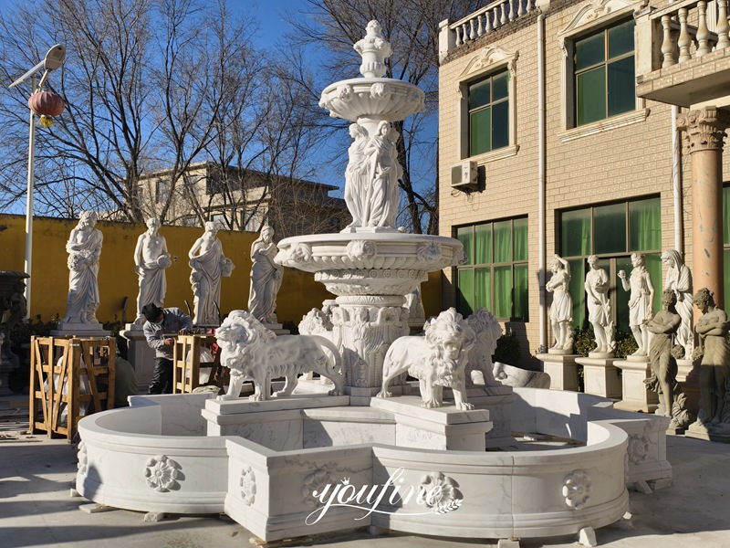 marble lion fountain show