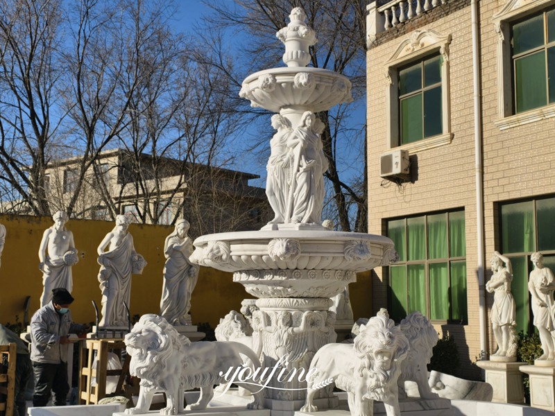 marble lion fountain