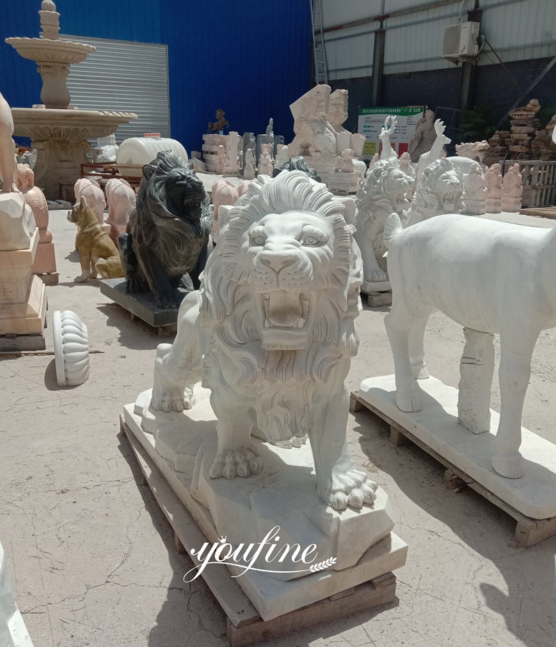 marble lion statue