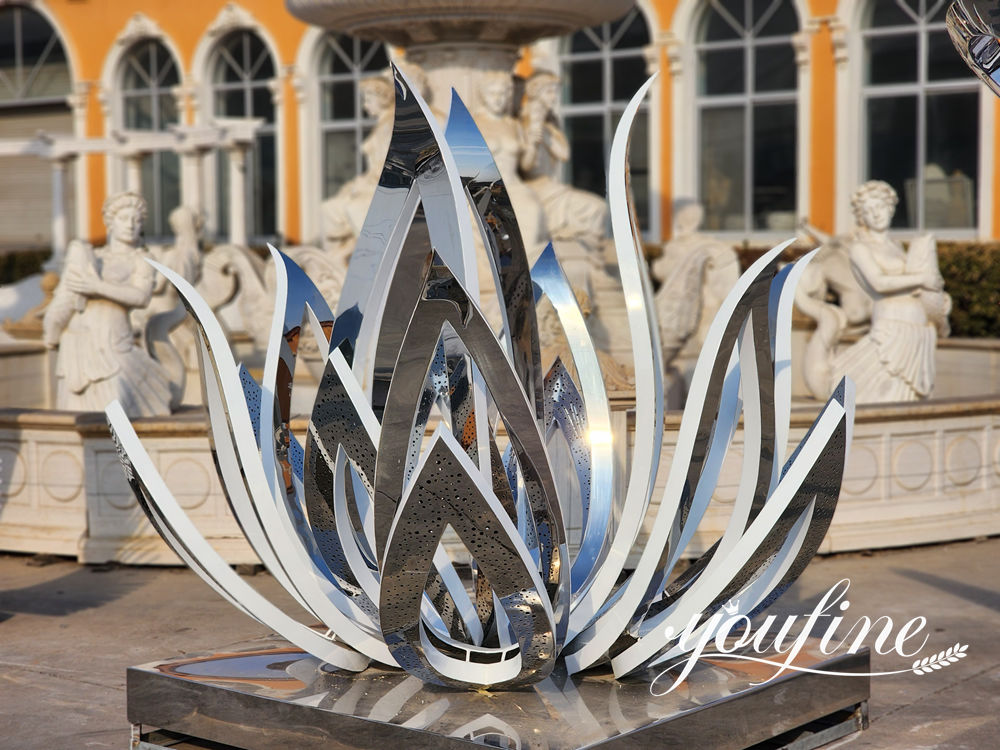 our popular modern lotus flower sculpture
