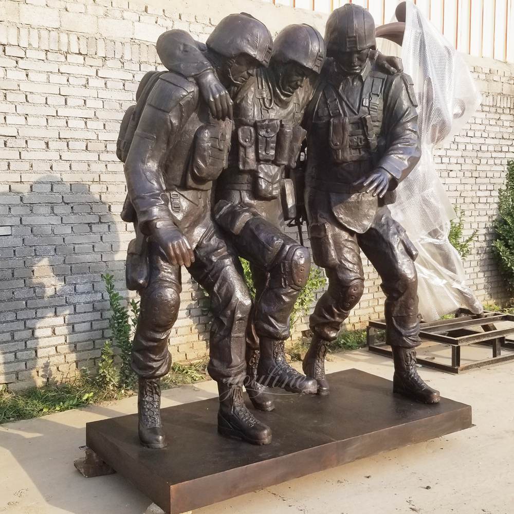 Bronze Memorial No Man Left Behind Statue in our factory