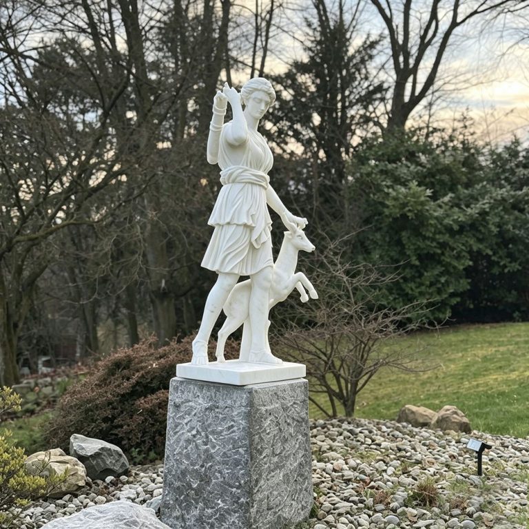Greek Female Statue: Elegant Marble Sculptures for Luxury Estates