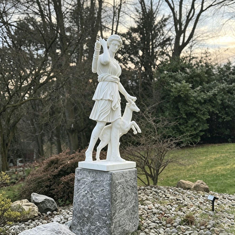 Greek Female Statue: Elegant Marble Sculptures for Luxury Estates