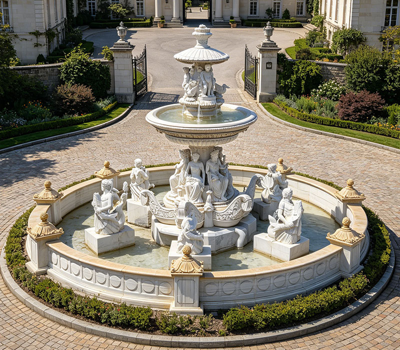Villa Entrance Fountains