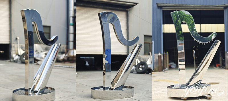 completed harp sculpture at YouFine Factory