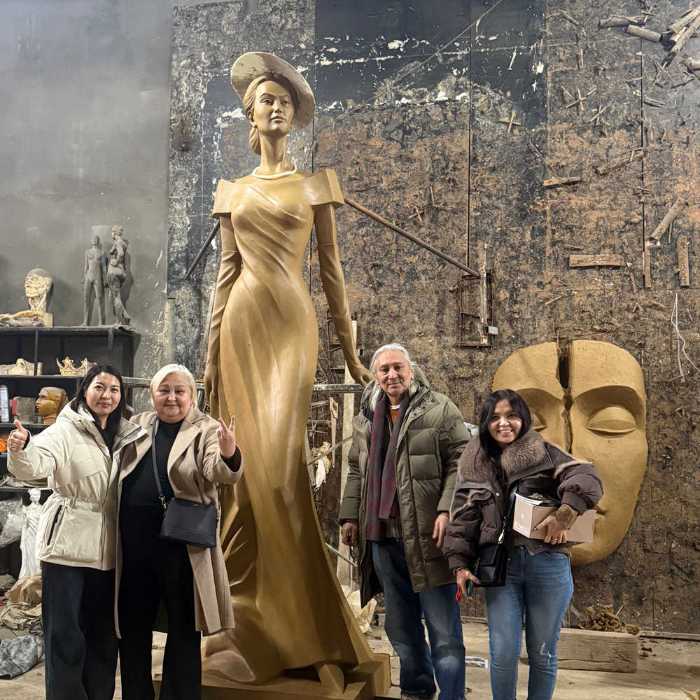 large clay model of sculpture