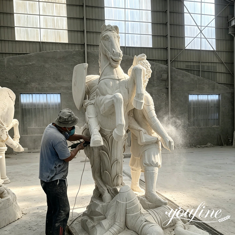 artista di sculture in marmo