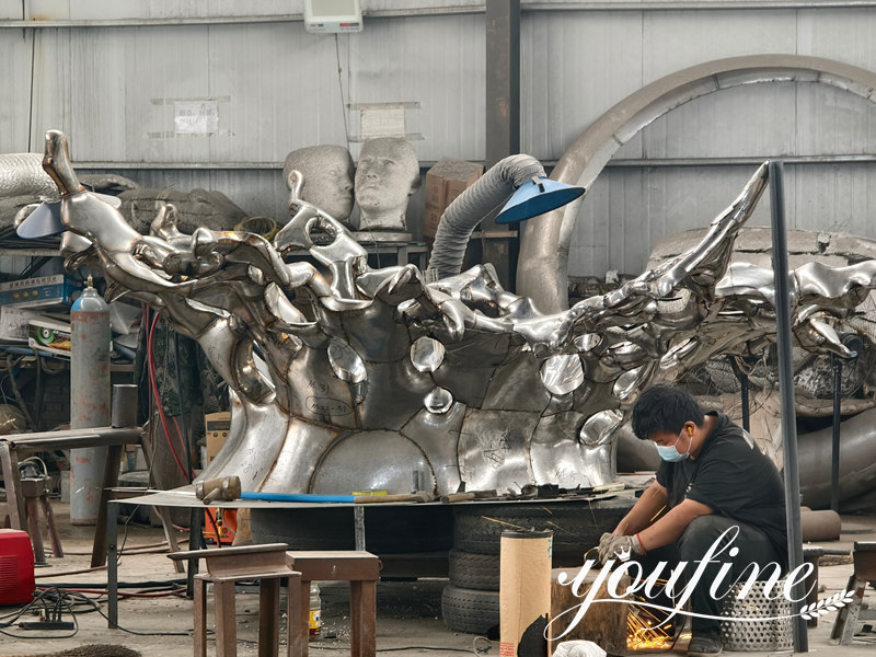 sculpture in welding process