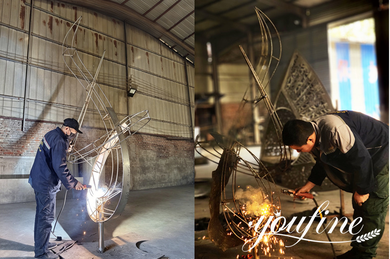 stainless steel sculpture internal structure