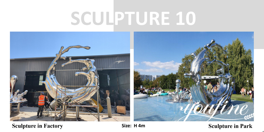 Scultura a forma di onda per un progetto di parco.