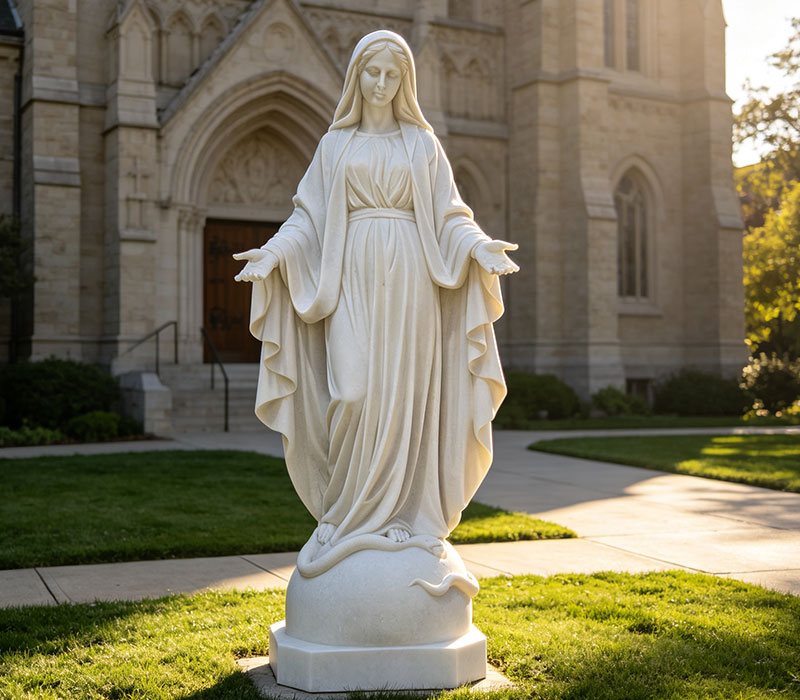 Mary with Open Arms Statue