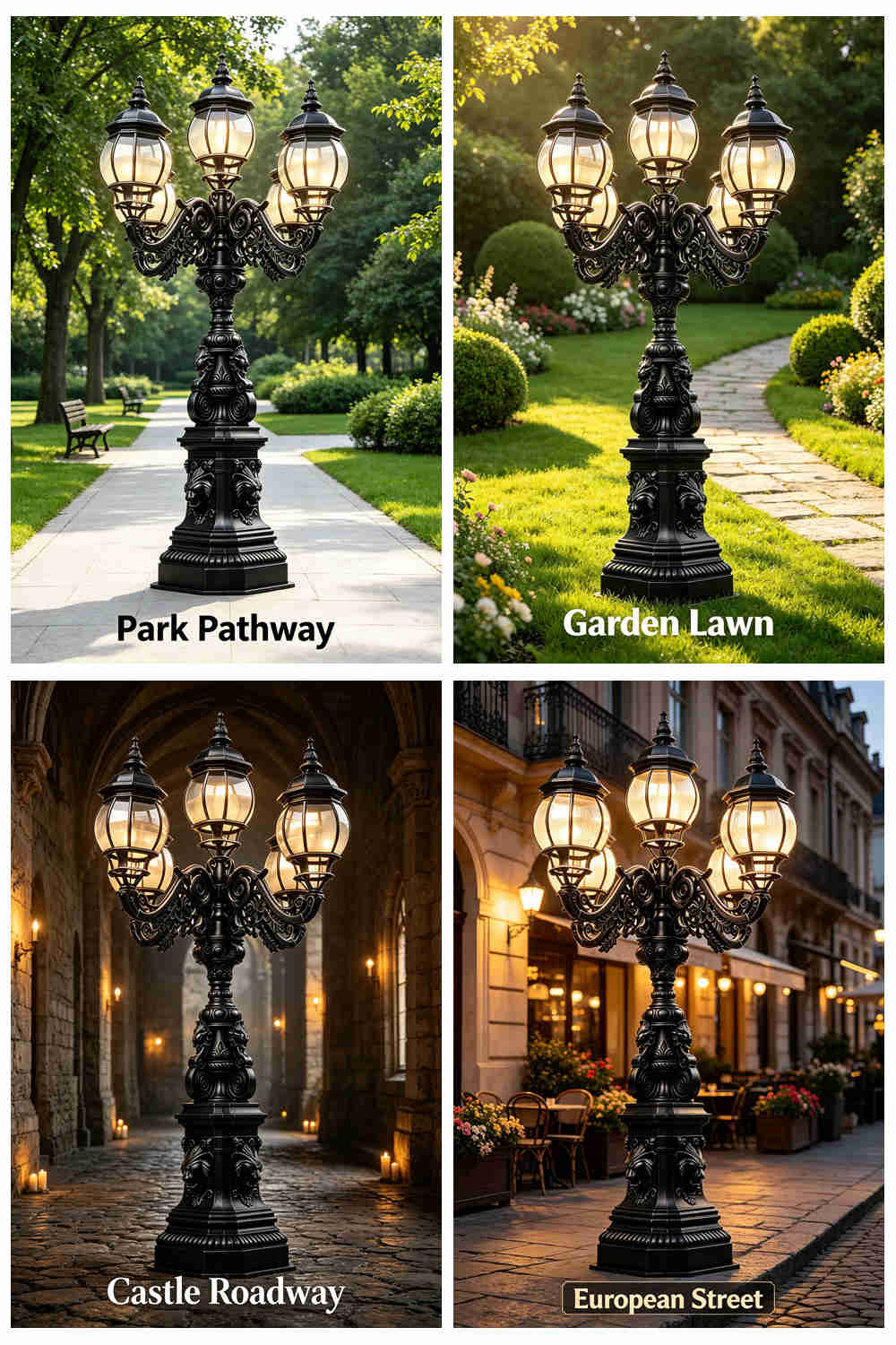 back iron lamp post application