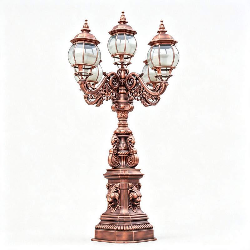 cast vinatge iron lamp post
