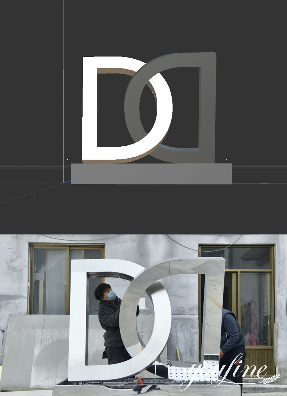 from design to finished modern fountain sculpture