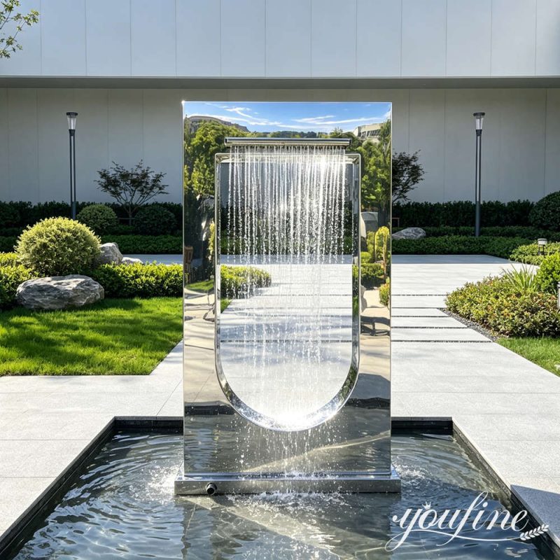 modern stainless steel water fountain