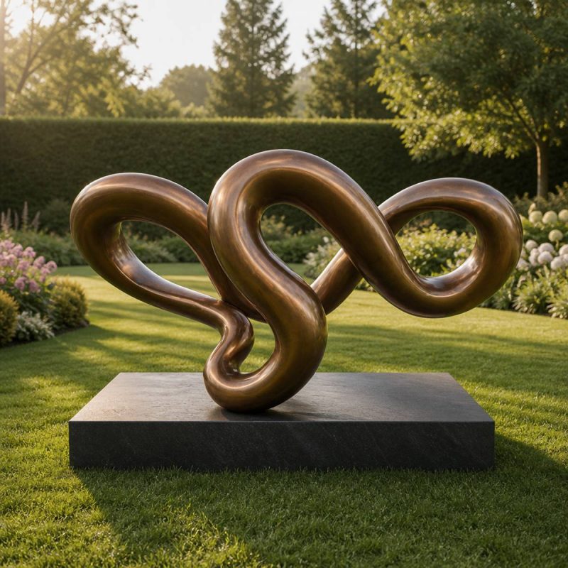 Bronze Abstract Knot Sculpture for garden