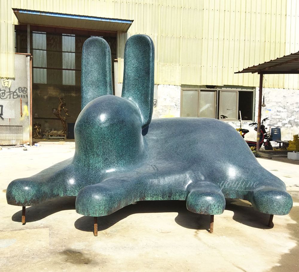 Custom Bronze Hare Sculpture in our factory