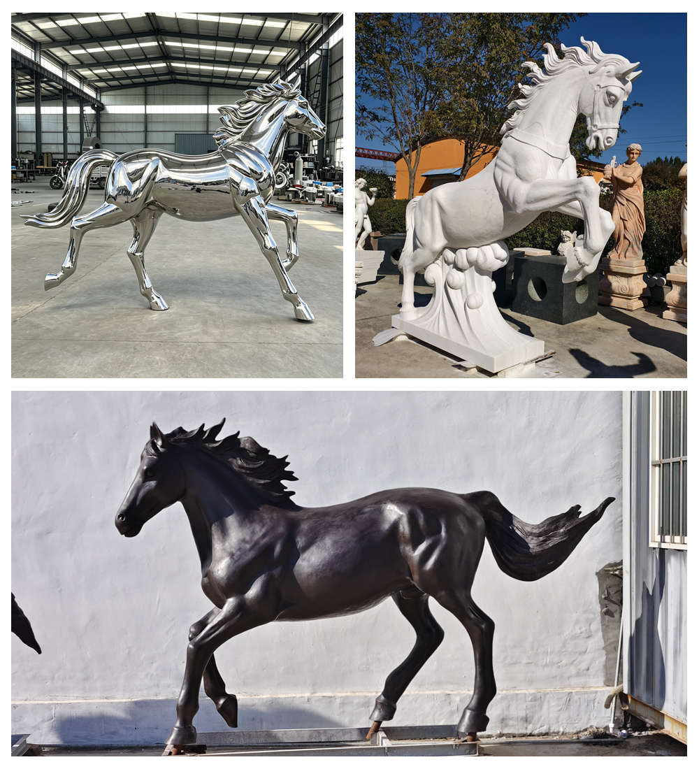Three popular sculpture material marble Vs stainless steel Vs bronze