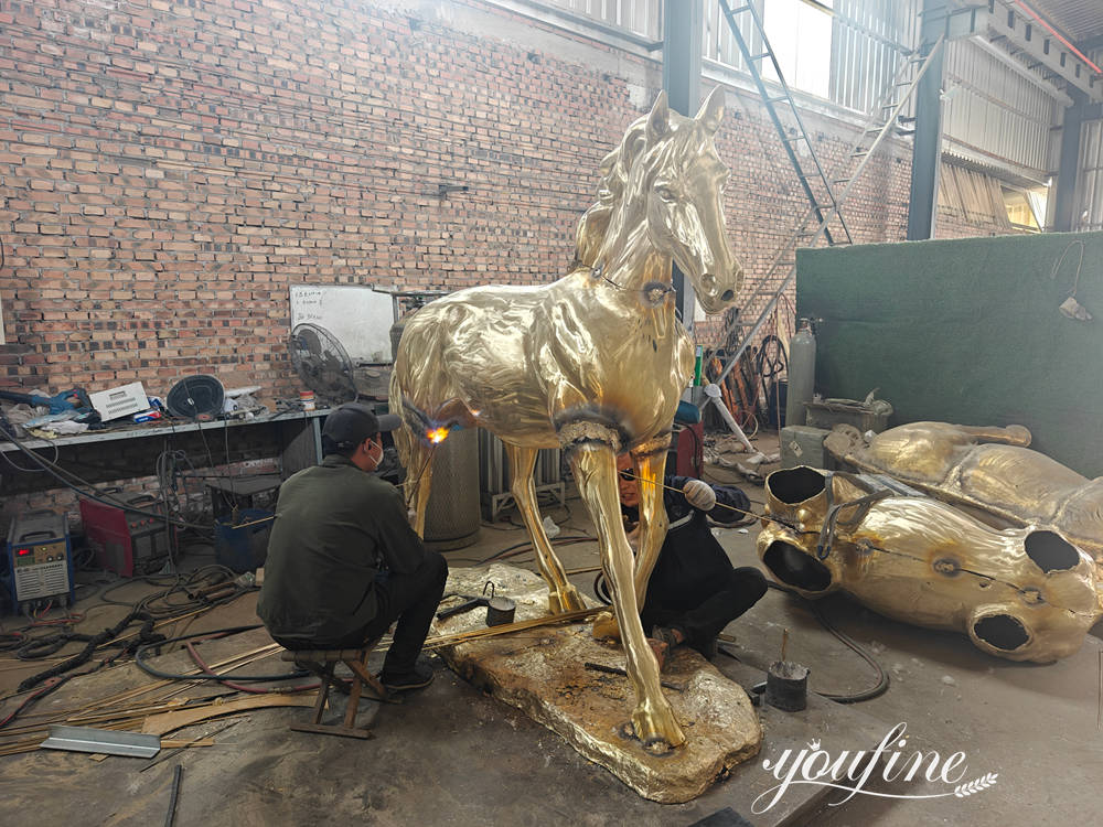 bronze horse casting and welding