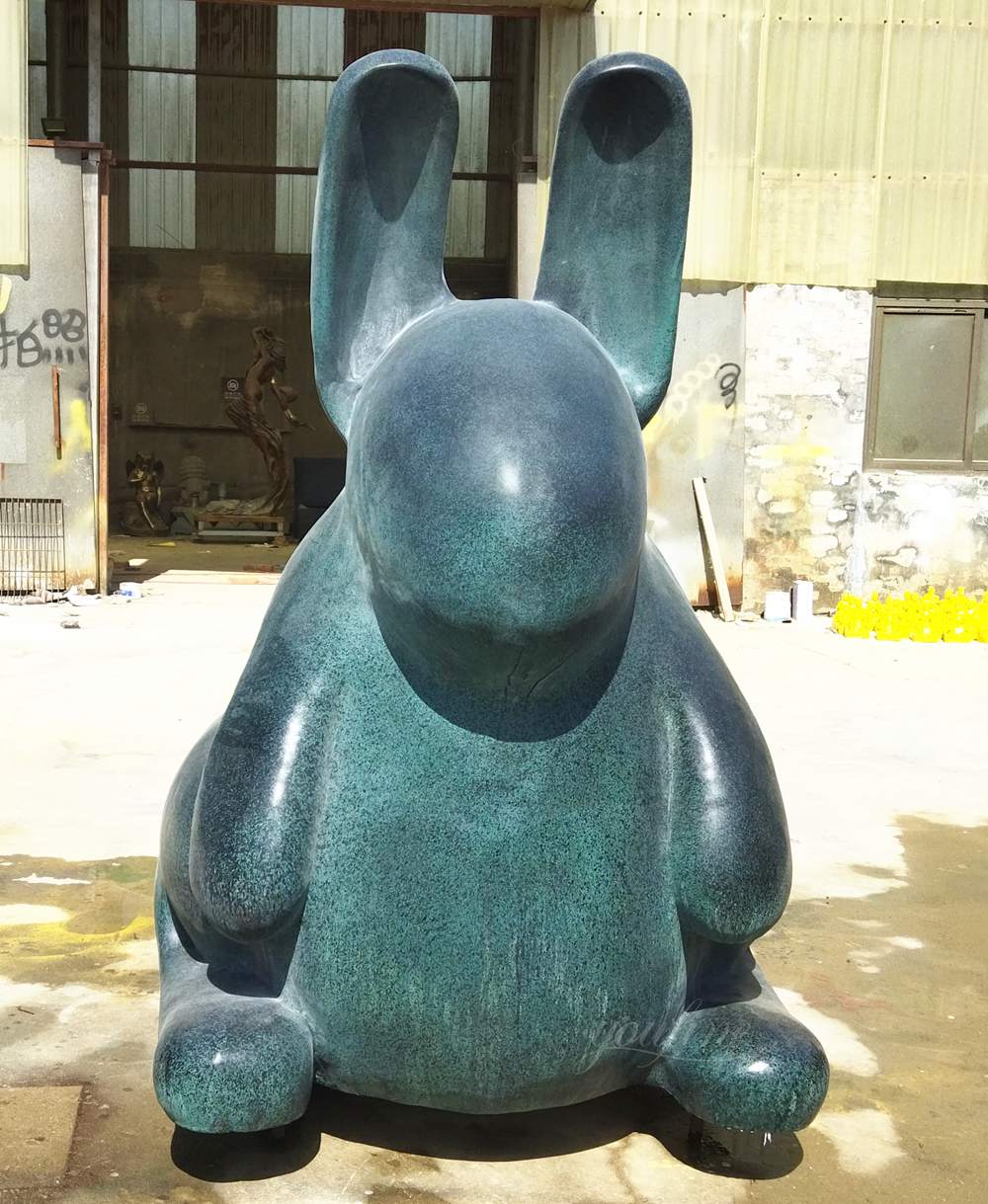 large Bronze Hare Sculpture in our factory