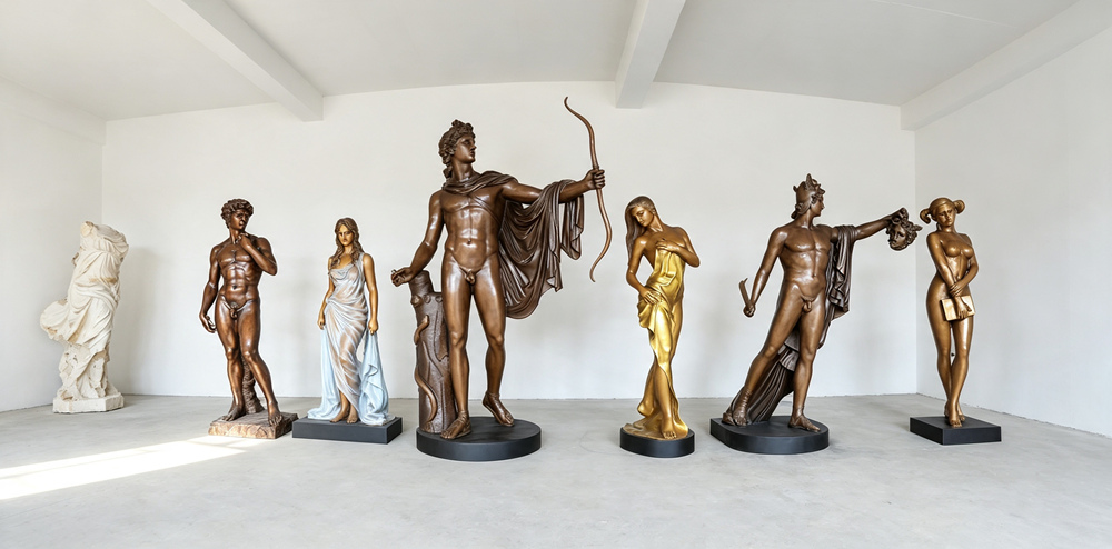 levensgrote bronzen sculpturen