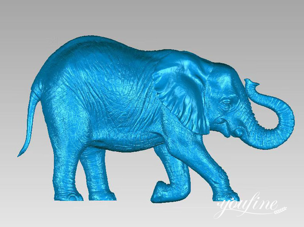 3D model created for the custom New Zealand elephant sculpture project