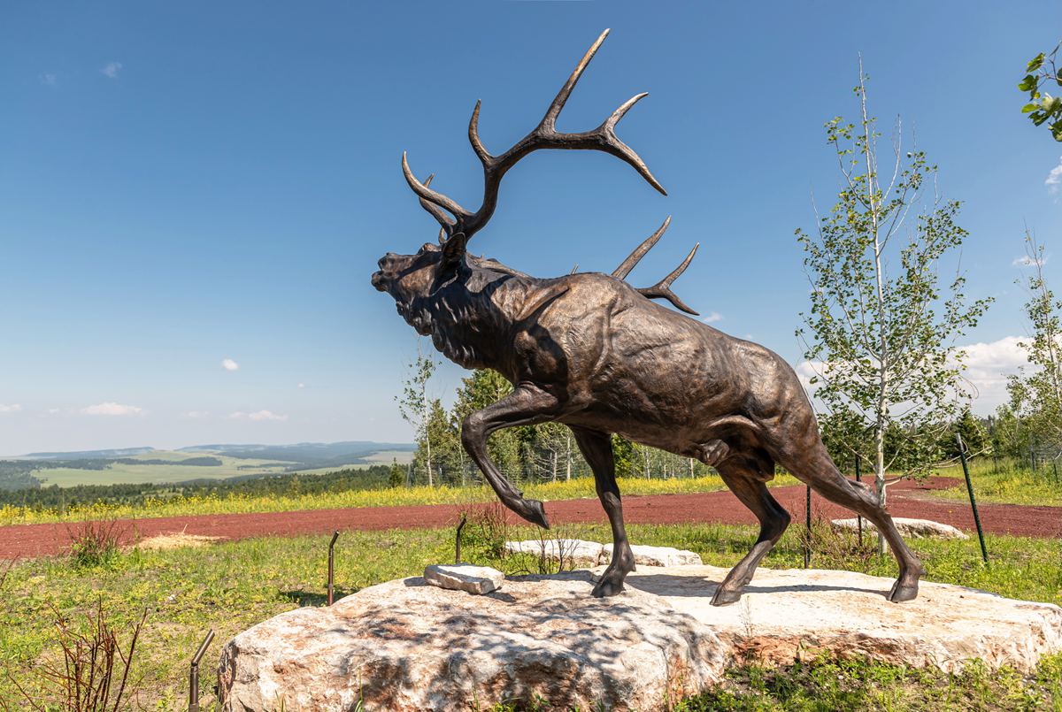 Bronze Elk Statue