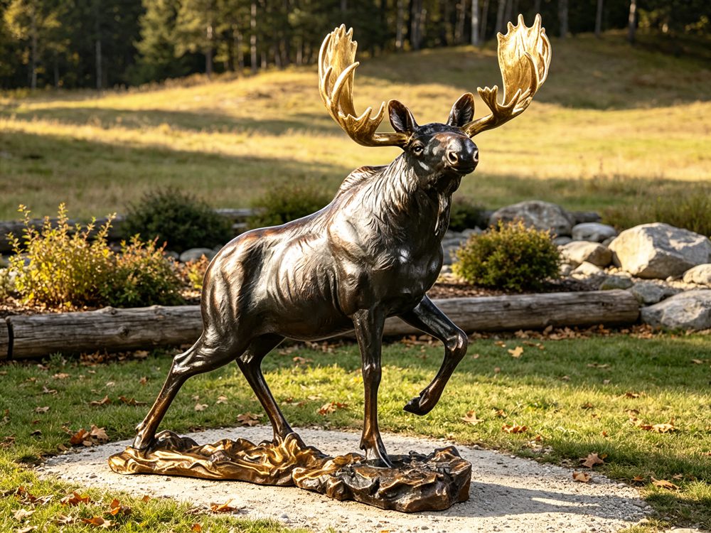Bronze Moose Statue